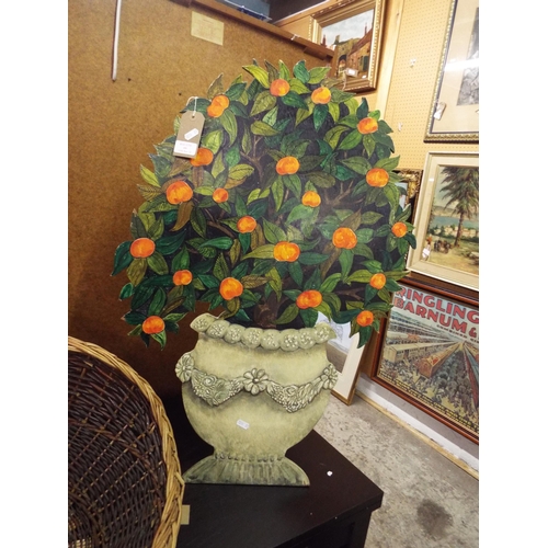 488 - A vintage cut out folding orange tree