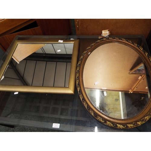 494 - Two gilt painted mirrors