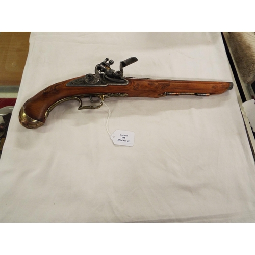 158 - A replica Flintlock pistol