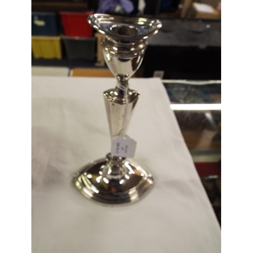 177 - A Birmingham silver candlestick (loaded)