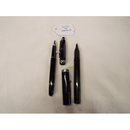 149 - A Mont Blanc Meisterstuck ballpoint pen and a Sheaffer ballpoint pen