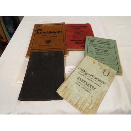 104 - A selection of WWII German paperwork ephemera