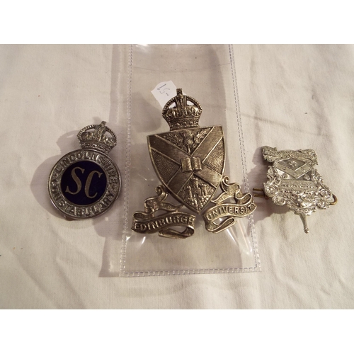 135 - Pre-1945 Police badge and an O.T.C badge