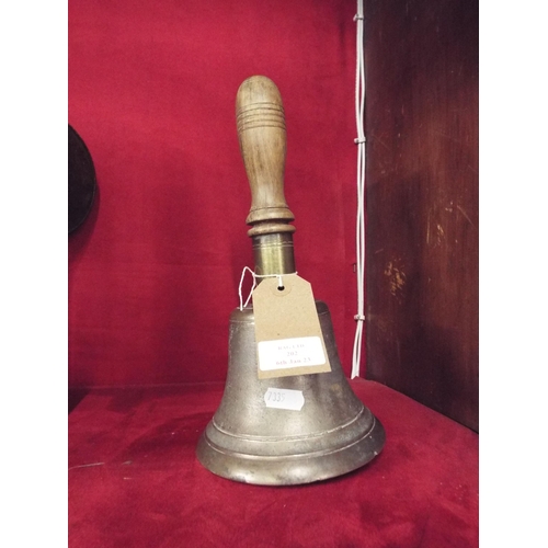 202 - A cast bronze bell ringers bell