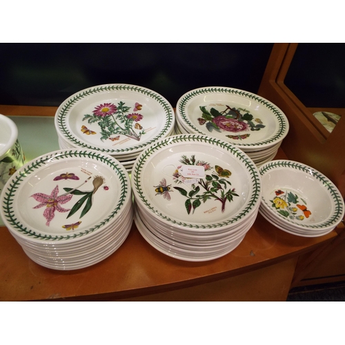 35 - A large selection of Portmerion Botanical Gardens dinner plates, side plates and bowls
