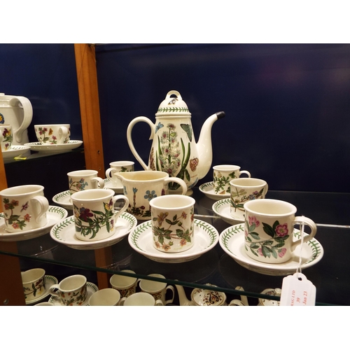 39 - A Portmerion Botanical Gardens coffee set comprising of cups, saucers coffee pot and milk jug