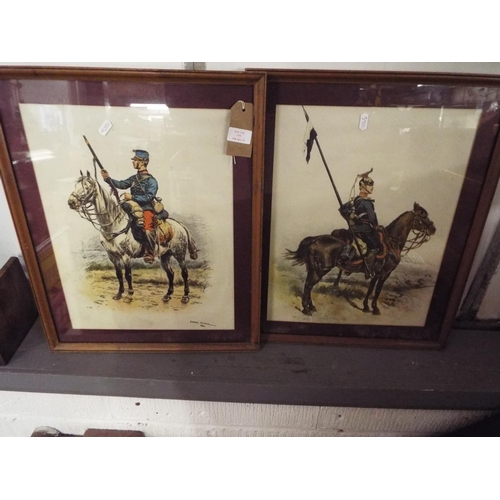 370 - A pair of French military prints