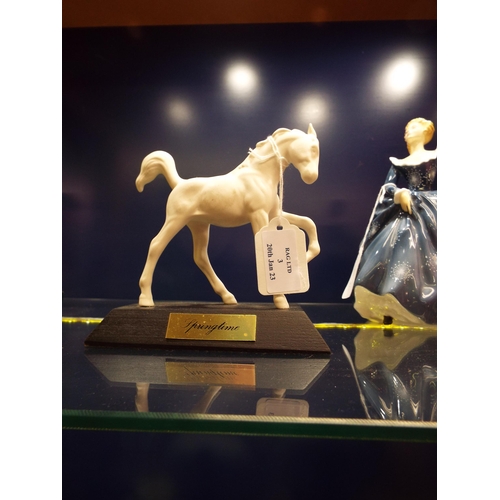 3 - A Beswick grey horse 'Springtime' on wooden base