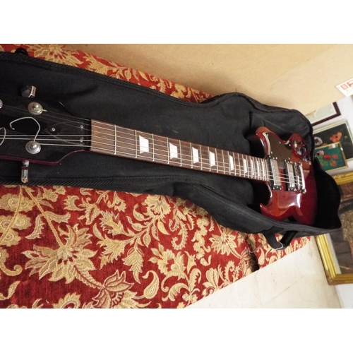 411 - A Westfield electric guitar and carry case