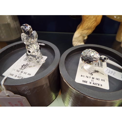 15 - Two boxed Swarovski Limited Edition figures 'Squirrel with Long Ears' and a 'Pelican'