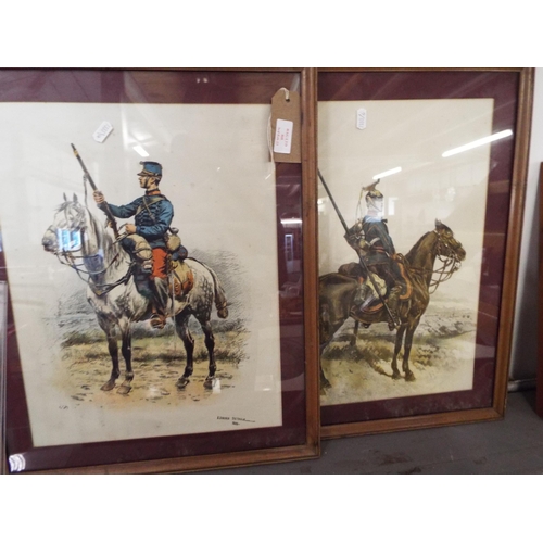 468 - A pair of French military prints