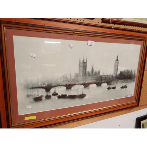 485 - A Klitz print of Westminster and Big Ben