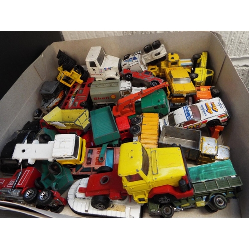 83 - A box of assorted Matchbox and Lesney die-cast vehicles