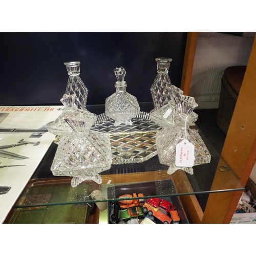 88 - A good quality ladies glass dressing table set