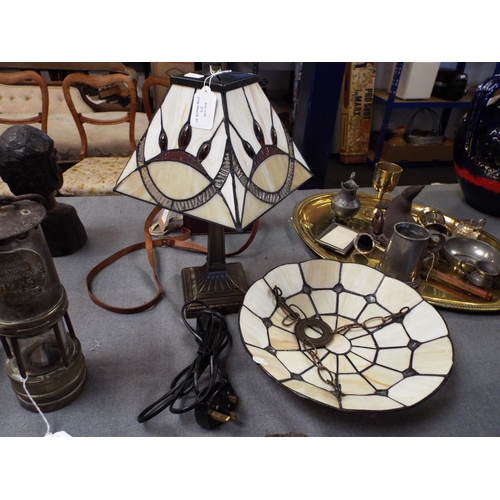 271 - A Tiffany style lamp and shade