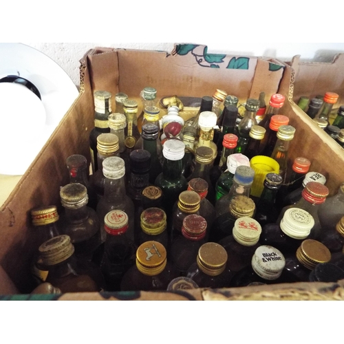 337 - A box of assorted miniature spirits