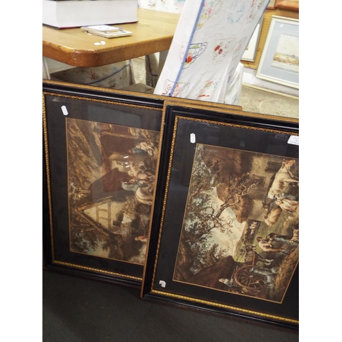 403 - A pair of prints depicting rural and farmyard scenes