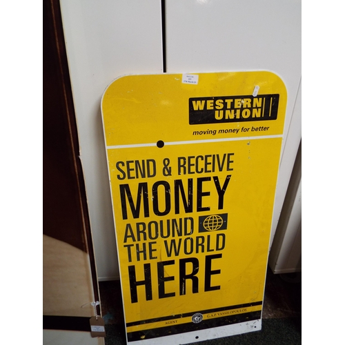 415 - Western Union tin sign