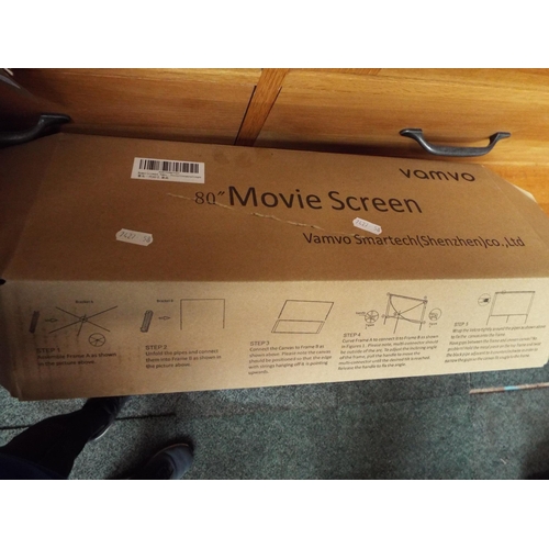 537 - A Vamvo 80” movie screen