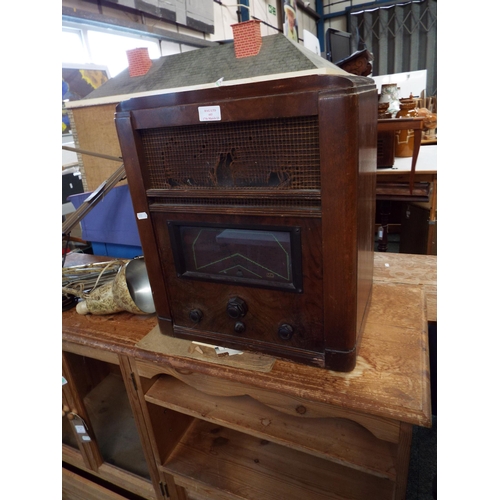 603 - A vintage His Masters Voice radio