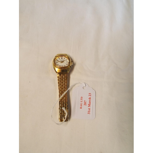 207 - A Shivas ladies gold tone wristwatch