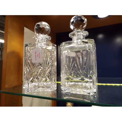 139 - Two crystal glass decanters