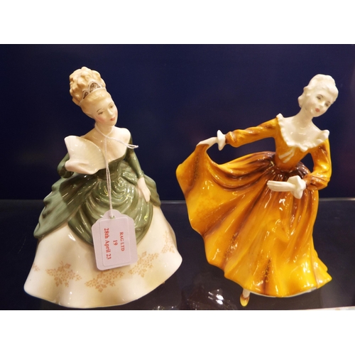 19 - Two Royal Doulton figurines 'Kirsty' HN 2381 and 'Soiree' HN 2312