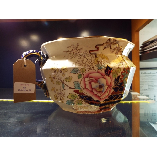 106 - A Victorian Mason's chamber pot with Imari decoration