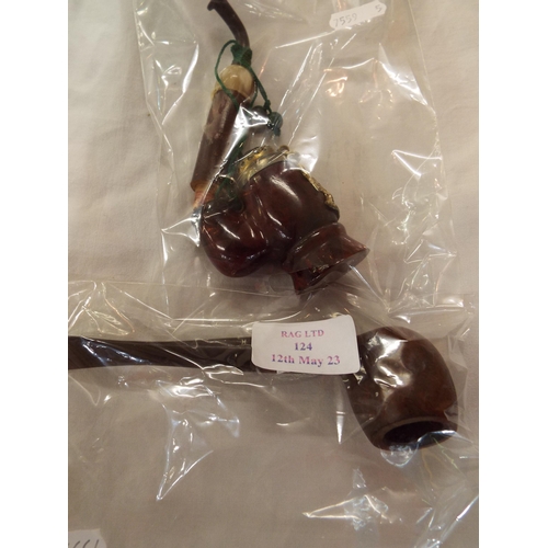 124 - Two vintage pipes to include Hardcastle of London