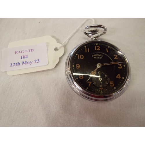 181 - A vintage military Ingersoll pocket watch