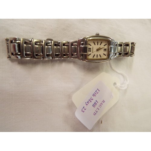 188 - A lady's Seiko stainless steel wristwatch