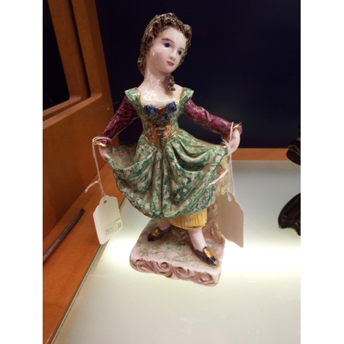 23 - A vintage pottery dancing lady