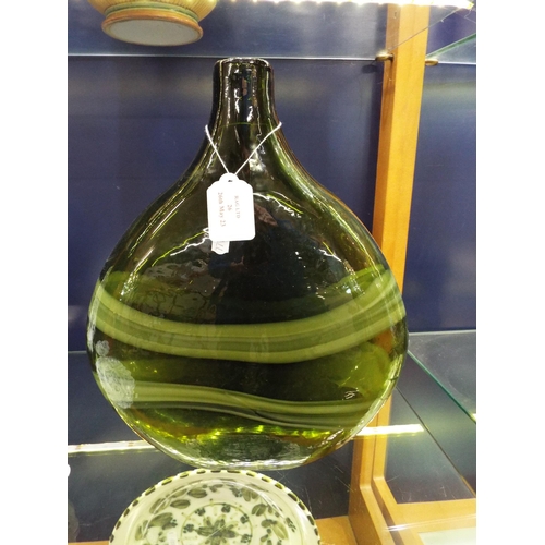 26 - A large green art type glass vase