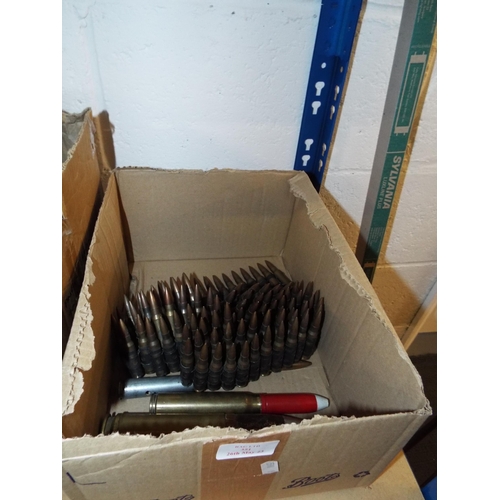 351 - A WWII ammunition belt together with shell cases