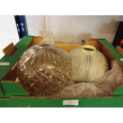 359 - Two glass lamp shades