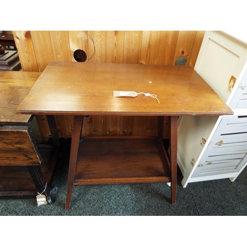 507 - A mahogany two tiered side table