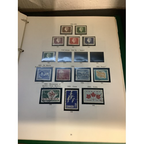 72 - A Stanley Gibbons Canada stamp album with stamps