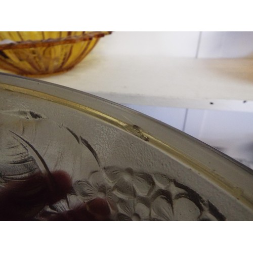 397 - Two vintage glass lighting shades