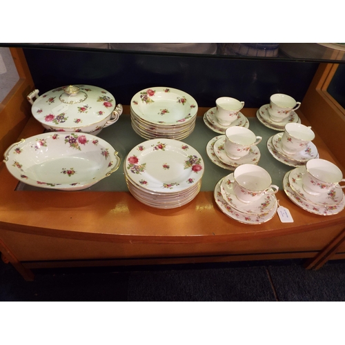 71 - A Gainsborough bone china tea-set for six comprising cups, saucers and sandwich plates