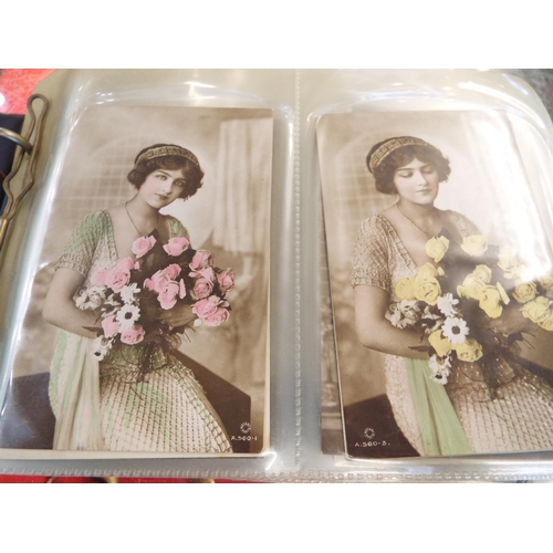 73 - An album of vintage postcards to include pictorial scenes