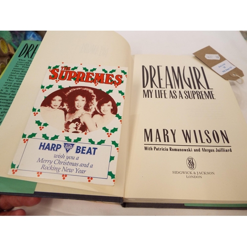 78 - A volume of Dream girl 'My Life as a Supreme' by Mary Wilson and a signed card