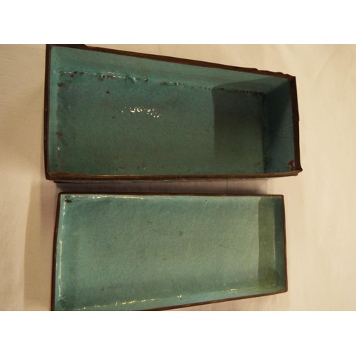 67 - A Chinese cloisonné box and pin dish, two ginger jars, shallow bowl, rice cup and vase