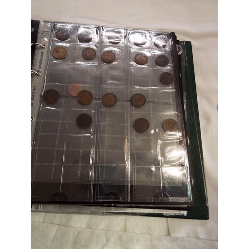 165 - A collector's album of coins to include copper 2p, bronze 2p, farthings, 3d pieces