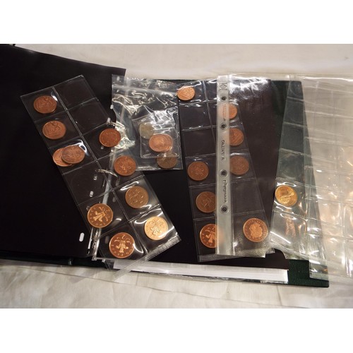 165 - A collector's album of coins to include copper 2p, bronze 2p, farthings, 3d pieces