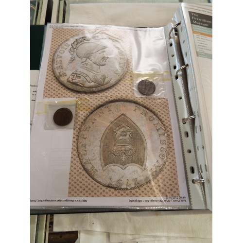 168 - An album containing tokens, half penny tokens from 1700's to 1800 all with paperwork to include Port... 