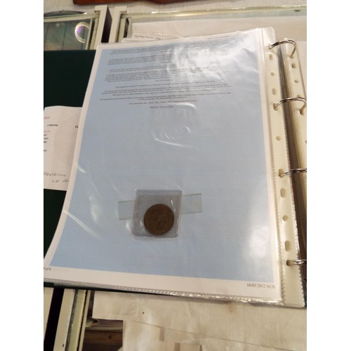 168 - An album containing tokens, half penny tokens from 1700's to 1800 all with paperwork to include Port... 