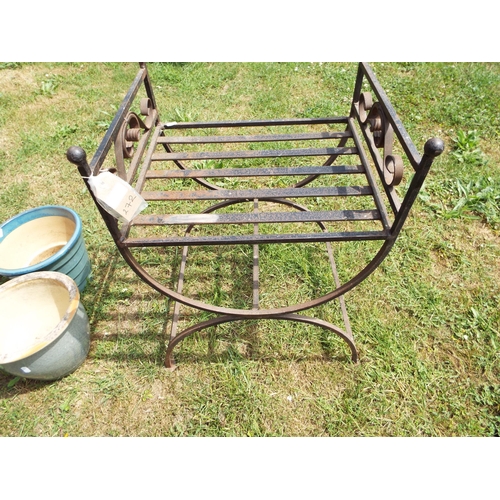 272 - A vintage ornate iron garden stool