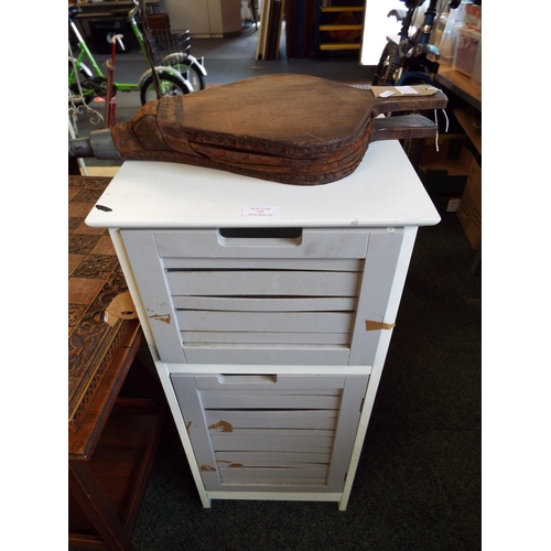 520 - A white and grey painted drawer cabinet