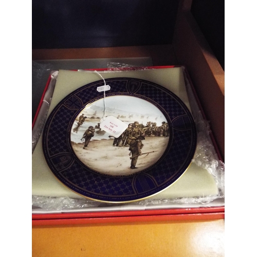 108 - A boxed Spode The Operation Overlord Series'Sword Beach' plate commemorating the 50th Anniversary of... 