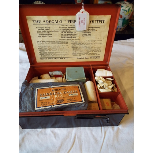 165 - A vintage Boots 'Regalo' First Aid case with contents